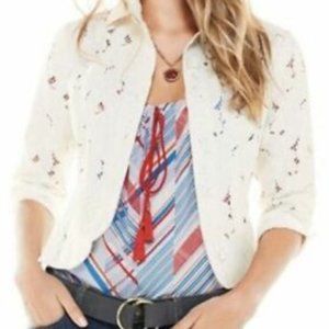 CAbi 5162 Portrait Lace Jacket - Size SM